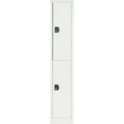 Manutan Expert 2 Tier Grey/grey Commercial Locker 1800X315X500mm - thumbnail 2