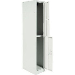 Manutan Expert 2 Tier Grey/grey Commercial Locker 1800X315X500mm - thumbnail 1