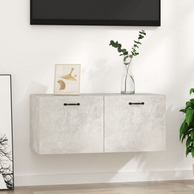 Berkfield Wall Cabinet Concrete Grey 80X35X36,5 Cm Engineered Wood - image 1