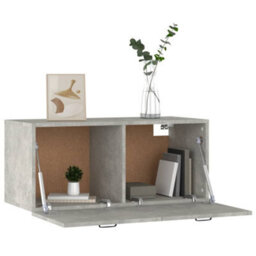 Berkfield Wall Cabinet Concrete Grey 80X35X36,5 Cm Engineered Wood - thumbnail 4