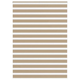 Berkfield Modern Zebra Blind Sand Brown 165X200 Cm Fabric Width 160.9 Cm Polyester - thumbnail 2