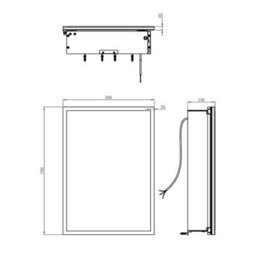 Plum&clay Azure Led Illuminated Silver Single Mirrored Wall Cabinet (H)700mm (W)500mm - thumbnail 6