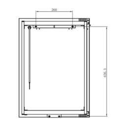 Plum&clay Azure Led Illuminated Silver Single Mirrored Wall Cabinet (H)700mm (W)500mm - thumbnail 5