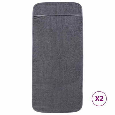 Berkfield Soft Beach Towels 2 Pcs Anthracite 60X135 Cm Fabric 400 Gsm