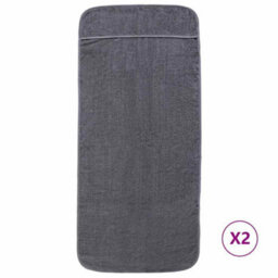 Berkfield Soft Beach Towels 2 Pcs Anthracite 60X135 Cm Fabric 400 Gsm
