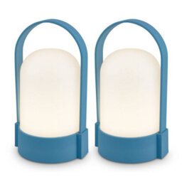 Briloner Blue Camping Lights 2X Pack Led Lamp Rechargeable Tent Light Patio Dimmable Touch Cordless Ip44 Outdoor