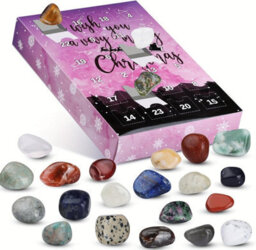 Crystal Advent Calendar For Kids, 24 Natural Gemstones,healing Stones Advent Calendar With Geographic Gemstone Rocks