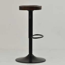 Lakeland Furniture Chalk Dark Solid Wood Black Adjustable Base Bar Stool - thumbnail 5