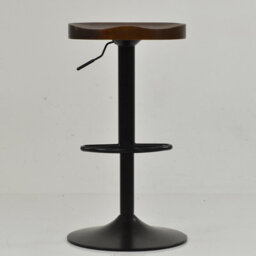 Lakeland Furniture Chalk Dark Solid Wood Black Adjustable Base Bar Stool - thumbnail 3