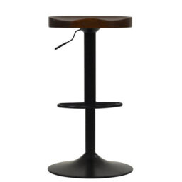 Lakeland Furniture Chalk Dark Solid Wood Black Adjustable Base Bar Stool - thumbnail 1