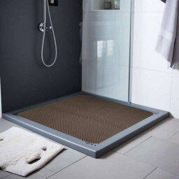 Nicoman Reversible Dual-Colour Grey/brown Pvc Anti Slip Shower Mat Bath Mat - Square 53X53Cm - thumbnail 7