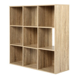 Jane - 3X3 Bookcase - Cube Storage Boxes (Oak) - thumbnail 9