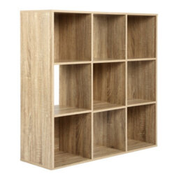 Jane - 3X3 Bookcase - Cube Storage Boxes (Oak) - thumbnail 8