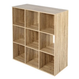 Jane - 3X3 Bookcase - Cube Storage Boxes (Oak) - thumbnail 7
