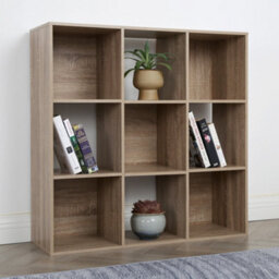 Jane - 3X3 Bookcase - Cube Storage Boxes (Oak) - thumbnail 2