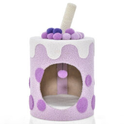 Costway Bubble Tea Cat Tree Tower Cat Condo Furniture W/ Scratching Post Dangling Ball - thumbnail 1