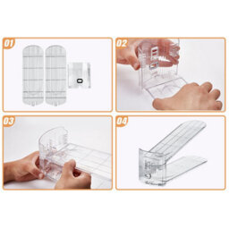 Set Of 10 Clear Adjustable Shoe Slot Organisers Space Saving Stackable Holders For Heels Sneakers Trainers Sandals - thumbnail 6