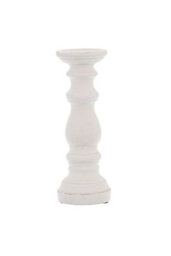 Matt White Ceramic Candle Holder Minimalist Modern Decor - thumbnail 1
