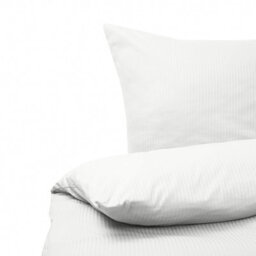 Beliani Duvet Cover Set Avondale Sateen Cotton 155 X 220 Cm White - thumbnail 4