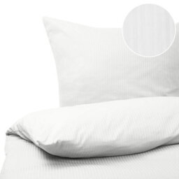 Beliani Duvet Cover Set Avondale Sateen Cotton 155 X 220 Cm White