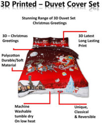 TheWhiteWater Limited Christmas Greeting Duvet Set 3D Print Polycotton Bedding Set - thumbnail 5