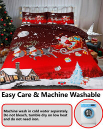TheWhiteWater Limited Christmas Greeting Duvet Set 3D Print Polycotton Bedding Set - thumbnail 2