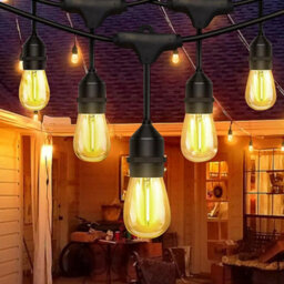 Multibao 48Ft 15M Heavy Duty Waterproof Outdoor Led String Lights For Party Garden Gazebo