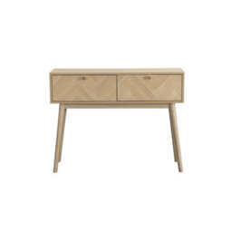 Birlea Herringford Console Table Hall Table Dressing Table Oak Parquet Design - thumbnail 6