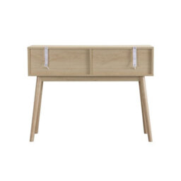 Birlea Herringford Console Table Hall Table Dressing Table Oak Parquet Design - thumbnail 7