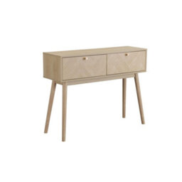 Birlea Herringford Console Table Hall Table Dressing Table Oak Parquet Design - thumbnail 4