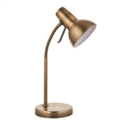 Luminosa Lighting Luminosa Amalfi Led 1 Light Table Lamp Antique Brass, Gloss White Paint, Gu10