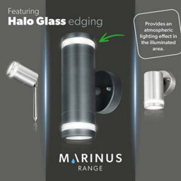 4Lite Marinus Outdoor Up Down Wall Light (Anthracite) Rust Free Ip44 Rated Motion Sensor Exterior Wall Lamp - 4L2/2308 - thumbnail 2