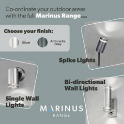 4Lite Marinus Outdoor Up Down Wall Light (Anthracite) Rust Free Ip44 Rated Motion Sensor Exterior Wall Lamp - 4L2/2308 - thumbnail 4