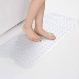 Ameha Shower Bath Mat Non Slip Anti Mould - Crystal  40X100Cm Mats With Strong Suction Cups Grip & Drain Holes Rubber Mats - thumbnail 6