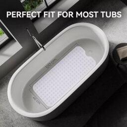 Ameha Shower Bath Mat Non Slip Anti Mould - Crystal  40X100Cm Mats With Strong Suction Cups Grip & Drain Holes Rubber Mats - thumbnail 2