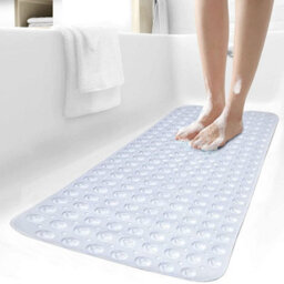 Ameha Shower Bath Mat Non Slip Anti Mould - Crystal  40X100Cm Mats With Strong Suction Cups Grip & Drain Holes Rubber Mats - thumbnail 9