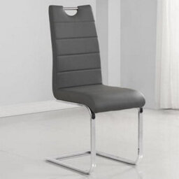 Furniture In Fashion Halo Melange Marble Effect Dining Table 6 Petra Grey Chairs - thumbnail 4