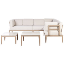 Beliani Outdoor Cushion Cover Set Rima Iii Light Beige - thumbnail 4