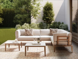 Beliani Outdoor Cushion Cover Set Rima Iii Light Beige - thumbnail 2