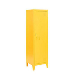 MMT Funiture Designs Yellow Metal Locker Cabinet, 2 Shelves, 1 Door For Home Or Office