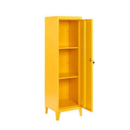 MMT Funiture Designs Yellow Metal Locker Cabinet, 2 Shelves, 1 Door For Home Or Office - thumbnail 3