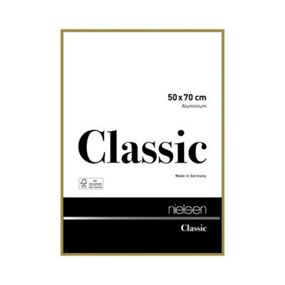 Nielsen Classic Polished Gold Aluminium Picture Frame 50X70Cm - With Float Glass And Push/turn Clips - image 1