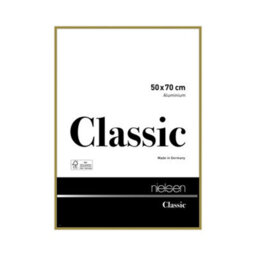Nielsen Classic Polished Gold Aluminium Picture Frame 50X70Cm - With Float Glass And Push/turn Clips - thumbnail 1