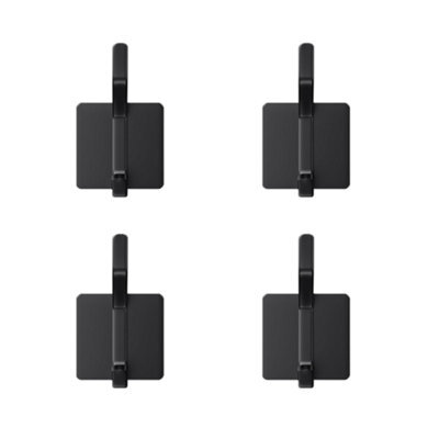 Adhesive Wall Hooks, 4 Pieces Wall-Mounted Coat Rack Without Drilling, Bathroom Towel Rack - image 1