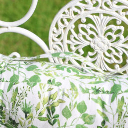 Dibor Set Of 2 Green Leaf Print Outdoor Garden Chair Seat Pad Cushions - thumbnail 8