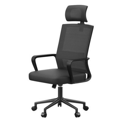 Black Mesh Office Ergonomic Chair Swivel Lift Computer Desk Adjustable Height - image 1