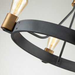 Luminosa Lighting Luminosa Hinkley Silas Cylindrical Pendant Ceiling Light Aged Zinc & Heritage Brass - thumbnail 4