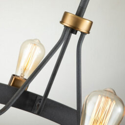 Luminosa Lighting Luminosa Hinkley Silas Cylindrical Pendant Ceiling Light Aged Zinc & Heritage Brass - thumbnail 3