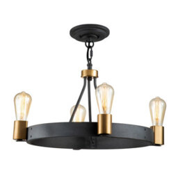 Luminosa Lighting Luminosa Hinkley Silas Cylindrical Pendant Ceiling Light Aged Zinc & Heritage Brass - thumbnail 5
