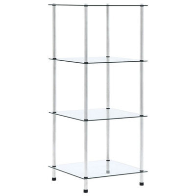 Vidaxl 4-Tier Shelf Transparent 40X40X100 Cm Tempered Glass - image 1